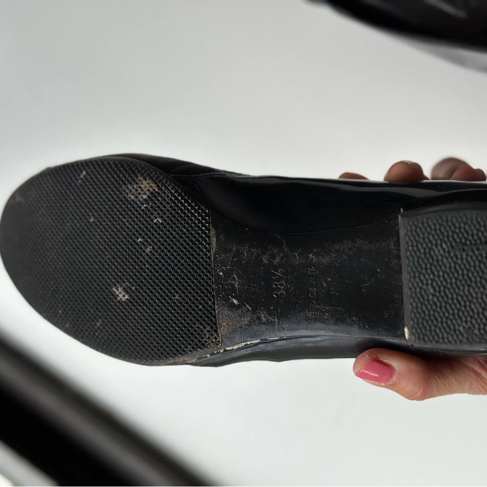 Chanel Size 38.5 (fits US size 7) black patent and leather flats - Picture 7 of 7